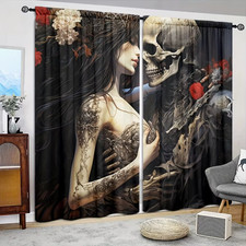 Window Curtains Gothic Art