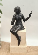 VINTAGE BRONZE FIGURE ART DECO