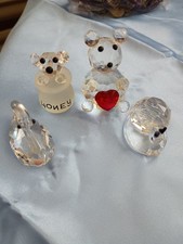 2pi#: 4  MINIATURE CRYSTAL/GLASS  Bears Swan & Snail 