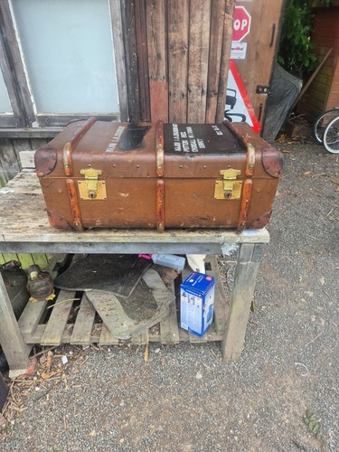 Vintage military steamer trunk - vintage,