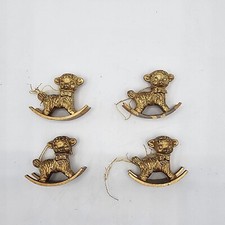 Vintage Gold lamb ornaments
