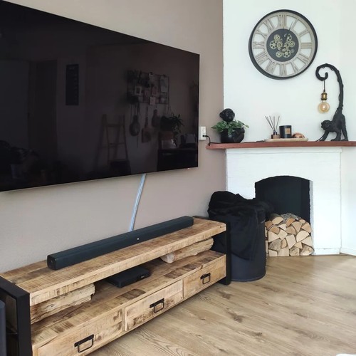 Wooden unit rustic tv - wooden,