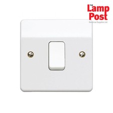 MK Electric K4871WHI Single Light Switch 1 Gang 2 Way 10 Amp Logic Plus