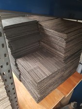 1000x Dark Stripe Carpet Tiles 50 x 50 Hard back Commercial Grade FREE DELIVERY