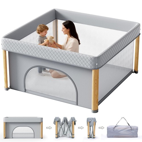 Foldable baby playpen with - playpen,