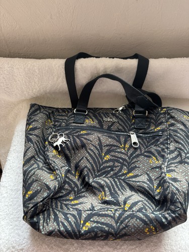 Kipling grey floral nylon tote - grey,