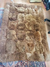 Alpaca Fur Rug in Brown Tones