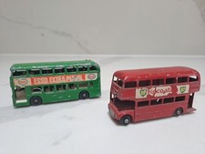 MATCHBOX SERIES No5 ROUTEMASTER BUS RED & No74 DAIMLER BUS Used Condition 
