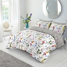 SOFT FIBER COTTON PRINT DUVET COVER QUILT SET BEDDING SETS DOUBLE KING SIZE