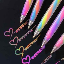 6x Glitter Gel Pens - Rainbow
