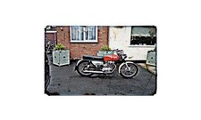 Ducati Sebring Motorbike Sign Metal Retro Aged Aluminium Bike