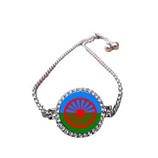 Gypsy Romani People Silver Colour Bracelet With Diamantes And Gift Box