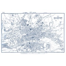 Map 1888 Glasgow City Scotland