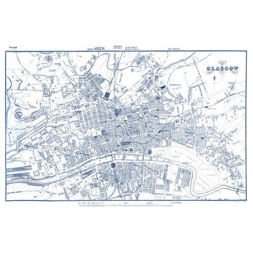 Map 1888 glasgow city - map,