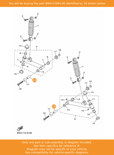 Yamaha collar bw4 f3364 00 - collar, bw4-f3364-00