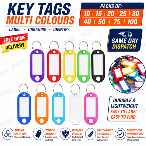 100x key tag - tag, plastic