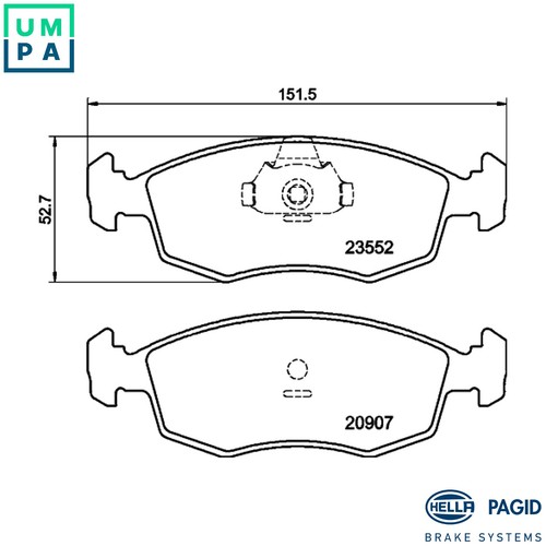 Brake pad set - brake, 8db