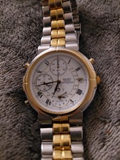 Vintage Seiko Quartz Chronograph 7T32-7A00 Bi Colour  - 36.5mm