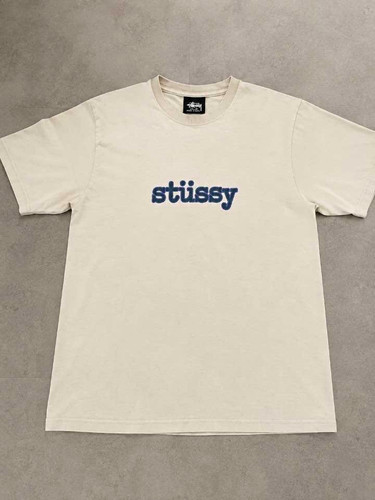 Stussy beige logo - stussy,