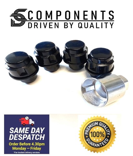 Black locking wheel nut - locking,