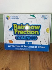 Rainbow Fractions Dominoes Game Learning Resources 
