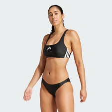 Adidas Bikini V-Back Black 3 Stripes UK4 US8 RRP £38