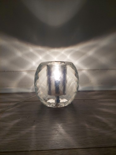 Cut glass table lamp - glass, lamp,