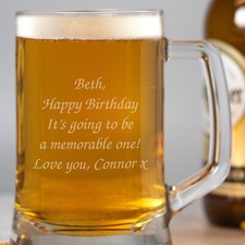 Personalised Pint Glass Tankard For 18th 21st 30th 50th 60th Birthday Gifts Idea