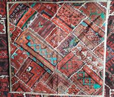 Kutch Indian patchwork embroidery cushion cover or wall hanging vintage 1980s