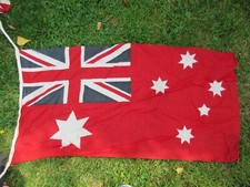 Vintage 1953 QEII Coronation British Made Australia Red Ensign Flag 87cmx43cm