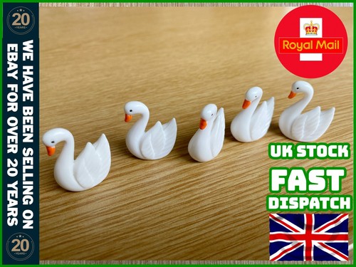 Resin white swans for - 5x,