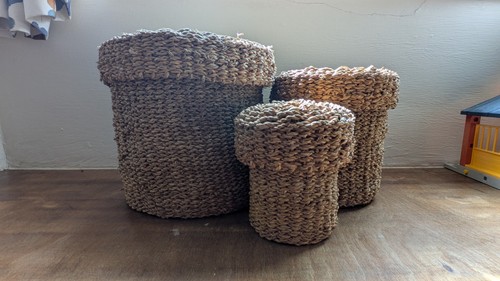 Round woven seagrass - 3,