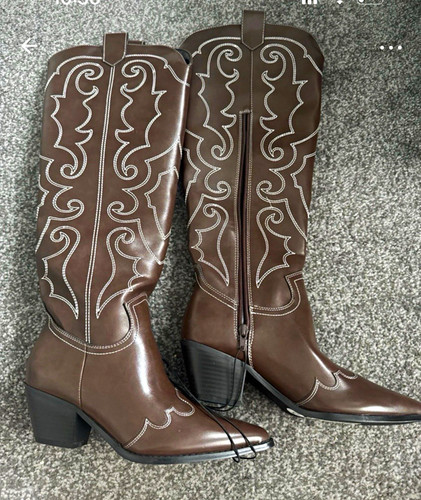 Women brown western - brown,