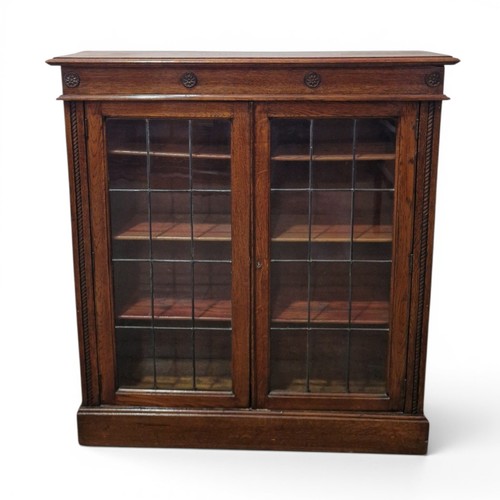 Antique oak bookcase - bookcase, display
