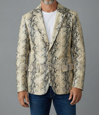 Mens Snakeskin Leather Blazer