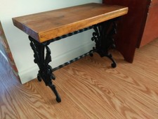 Bench handmade thick wood cast - thick,