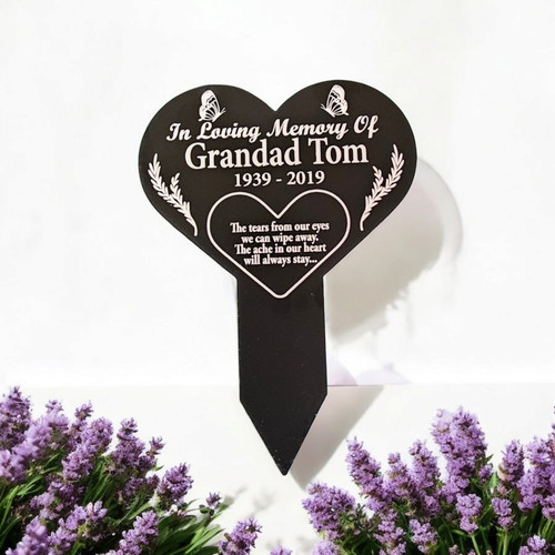 Memorial grave marker plaque