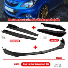 For Vauxhall Corsa D VXR Front Bumper Lip Spoiler +Side Skirts +Rear Lips Glossy