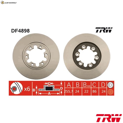 Brake discs df4898 - discs,