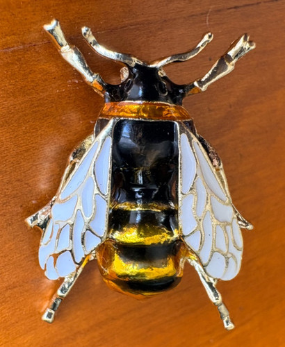 Bumblebee bee brooch gold - brooch,
