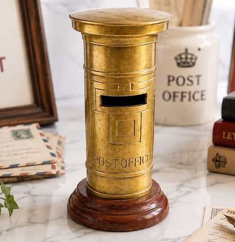 Vintage brass post office - post,