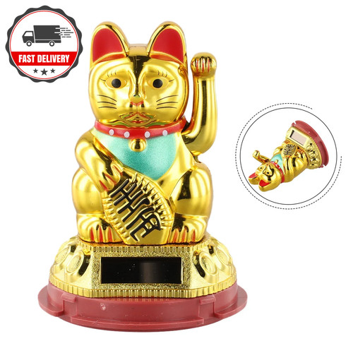 Lucky cat waving solar - 5",