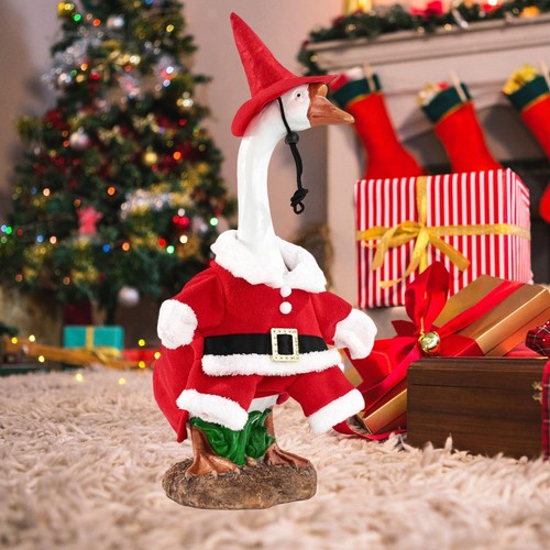 Christmas porch goose outfit - porch,