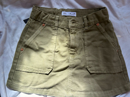 Zara girls green mini skirt - zara,