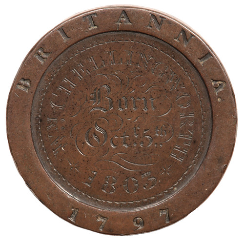 1797 lovely engraved cartwheel - 1797,