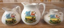 3 X Vintage Crested Chine Jug