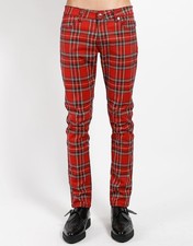 Rocker Jeans Red Tartan - Slim