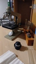 vintage microscope  plus extras