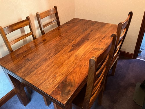 Solid sheesham wood dining - solid,