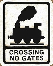 LEVEL CROSSING NO GATES TRAIN